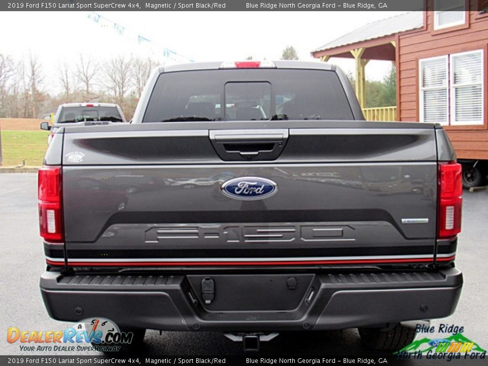 2019 Ford F150 Lariat Sport SuperCrew 4x4 Magnetic / Sport Black/Red Photo #4