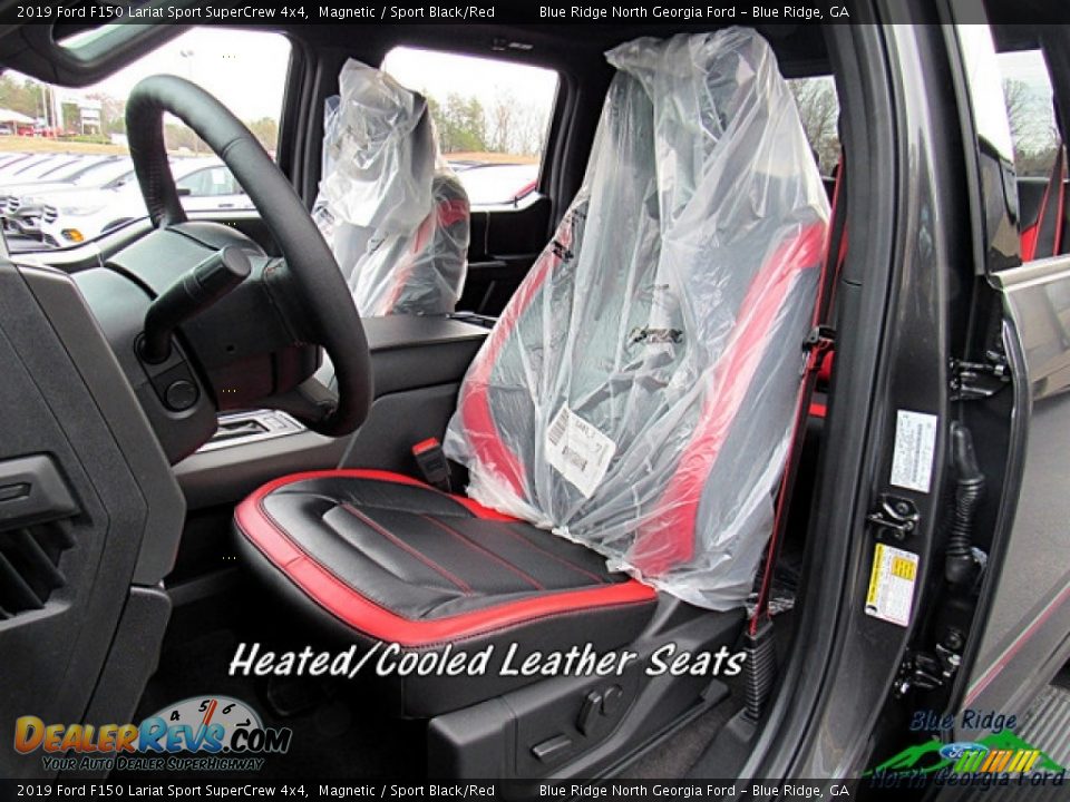2019 Ford F150 Lariat Sport SuperCrew 4x4 Magnetic / Sport Black/Red Photo #11