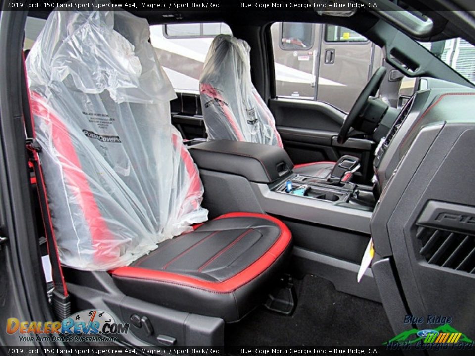 2019 Ford F150 Lariat Sport SuperCrew 4x4 Magnetic / Sport Black/Red Photo #12