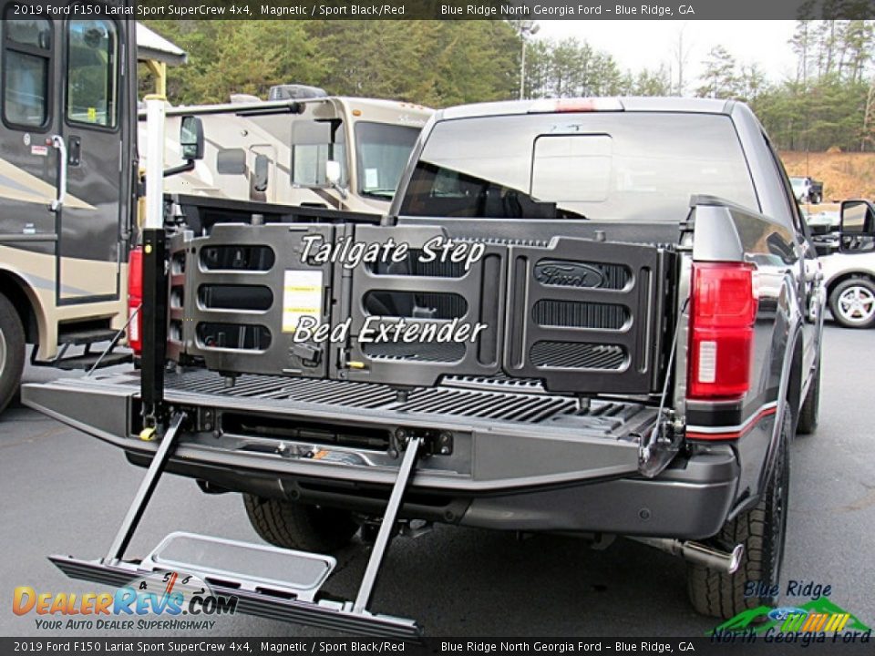 2019 Ford F150 Lariat Sport SuperCrew 4x4 Magnetic / Sport Black/Red Photo #14