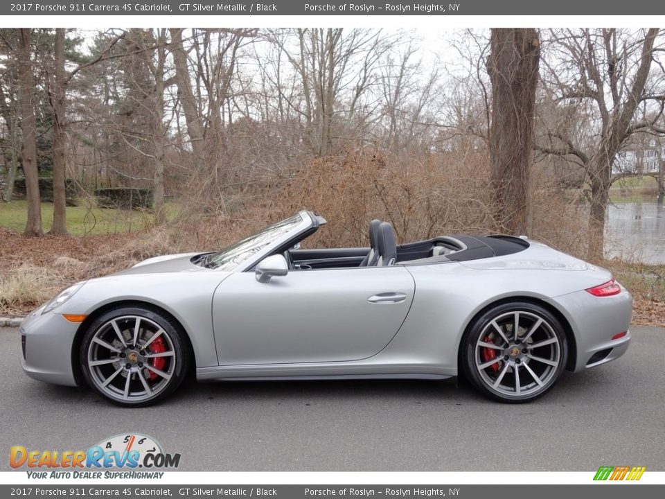 2017 Porsche 911 Carrera 4S Cabriolet GT Silver Metallic / Black Photo #3