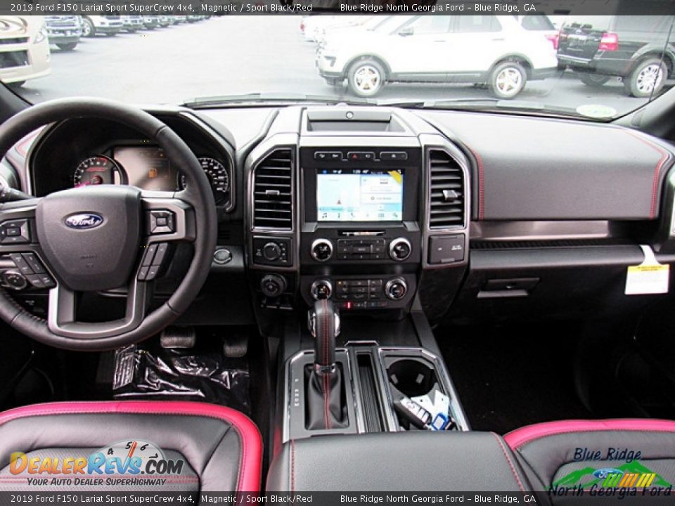 2019 Ford F150 Lariat Sport SuperCrew 4x4 Magnetic / Sport Black/Red Photo #16