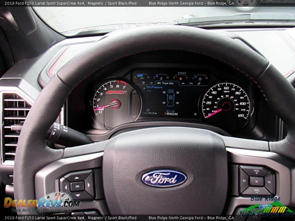 2019 Ford F150 Lariat Sport SuperCrew 4x4 Magnetic / Sport Black/Red Photo #18