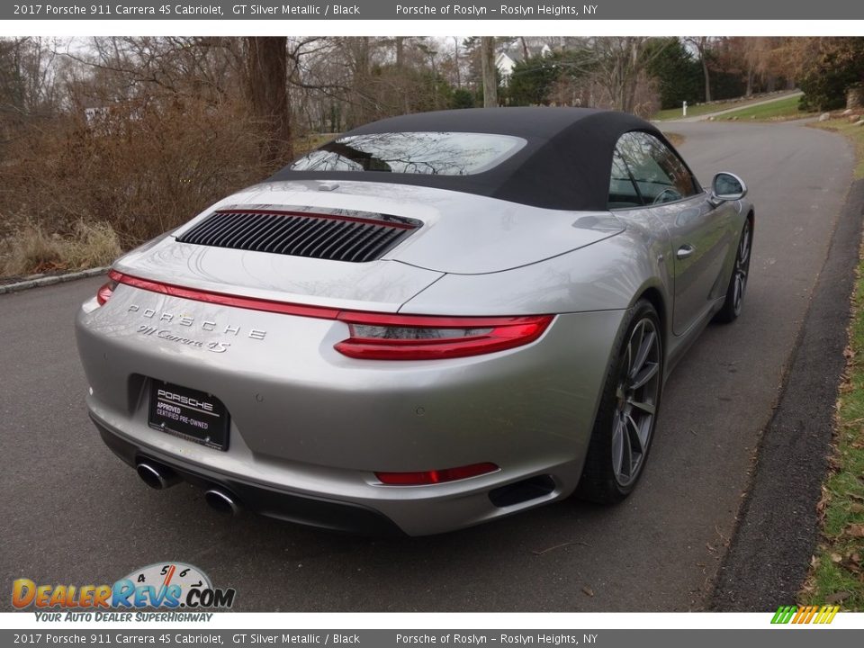 2017 Porsche 911 Carrera 4S Cabriolet GT Silver Metallic / Black Photo #6