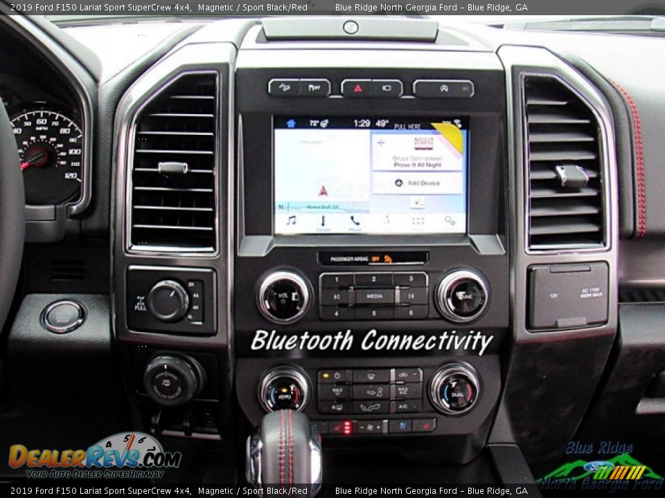 2019 Ford F150 Lariat Sport SuperCrew 4x4 Magnetic / Sport Black/Red Photo #19