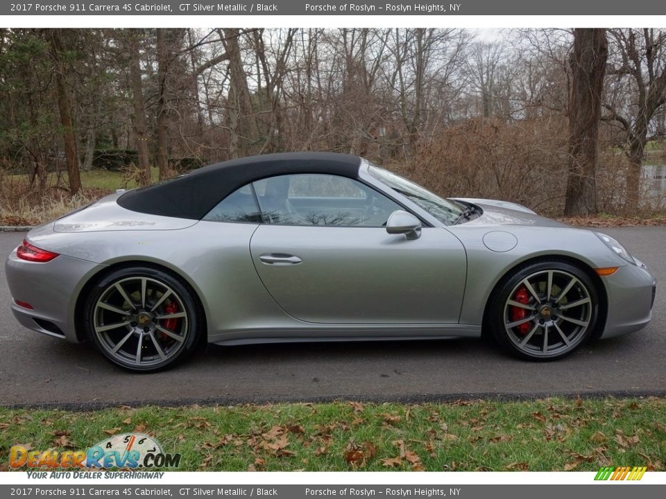 2017 Porsche 911 Carrera 4S Cabriolet GT Silver Metallic / Black Photo #7
