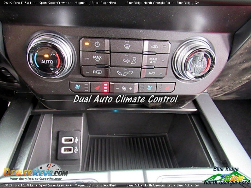 2019 Ford F150 Lariat Sport SuperCrew 4x4 Magnetic / Sport Black/Red Photo #24