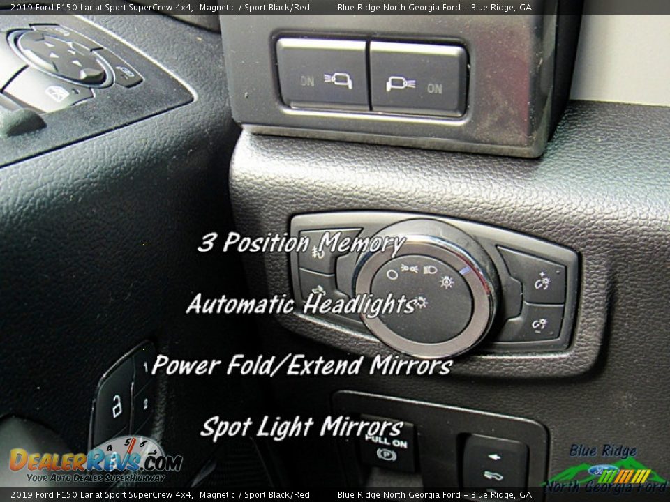2019 Ford F150 Lariat Sport SuperCrew 4x4 Magnetic / Sport Black/Red Photo #26