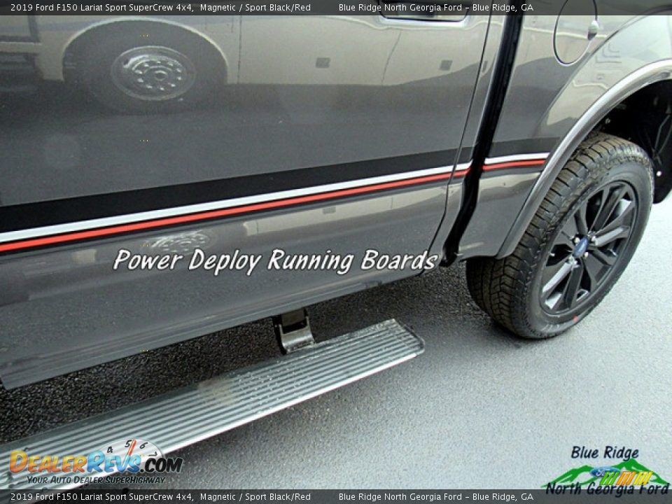 2019 Ford F150 Lariat Sport SuperCrew 4x4 Magnetic / Sport Black/Red Photo #27