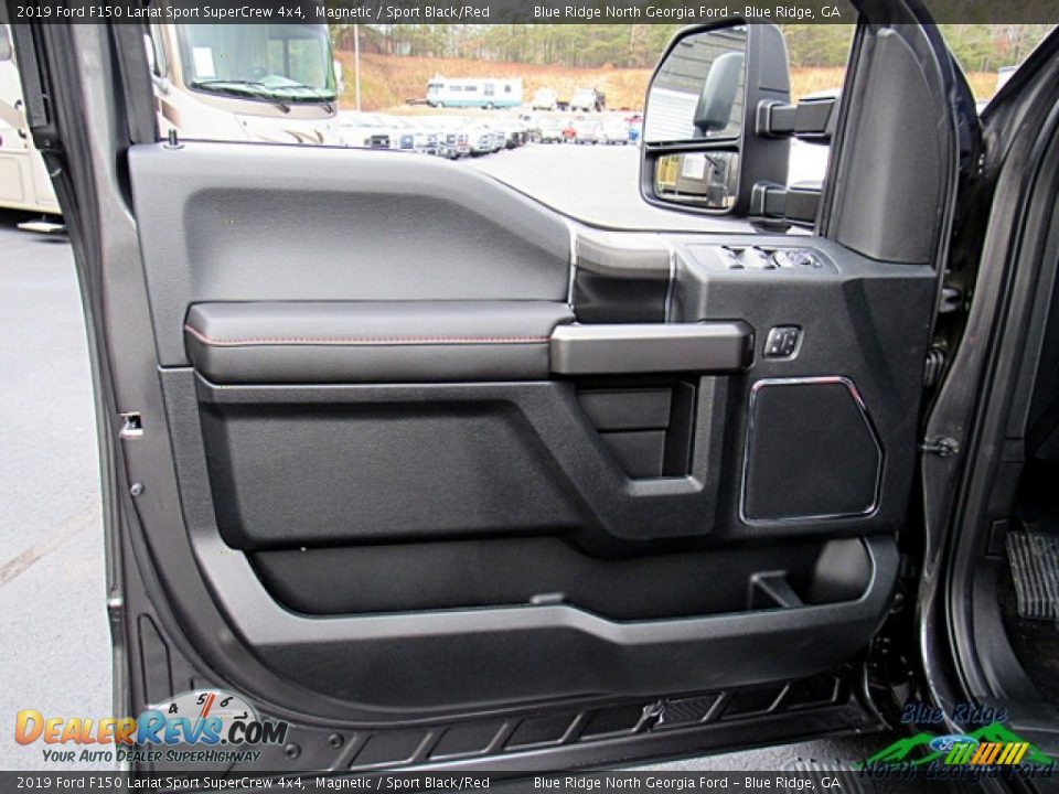 2019 Ford F150 Lariat Sport SuperCrew 4x4 Magnetic / Sport Black/Red Photo #32