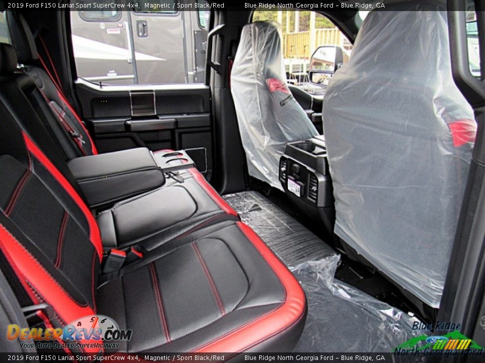 2019 Ford F150 Lariat Sport SuperCrew 4x4 Magnetic / Sport Black/Red Photo #35