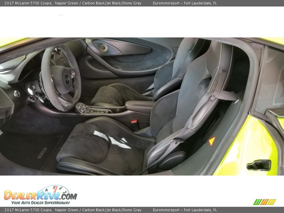 Carbon Black/Jet Black/Stone Gray Interior - 2017 McLaren 570S Coupe Photo #28