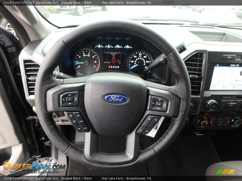 2018 Ford F150 XLT SuperCrew 4x4 Shadow Black / Black Photo #16