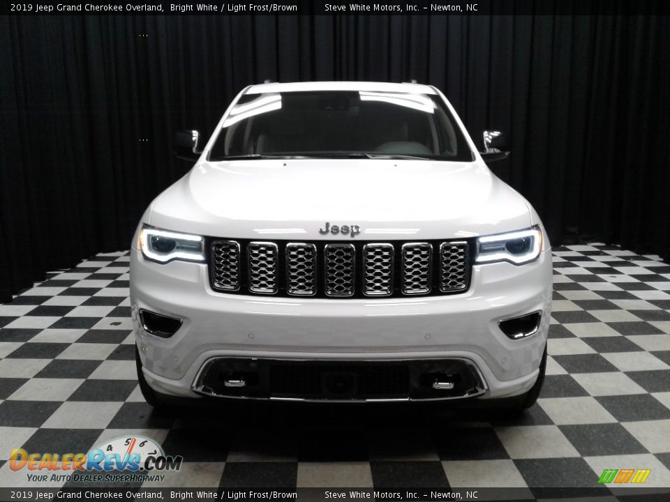 2019 Jeep Grand Cherokee Overland Bright White / Light Frost/Brown Photo #3