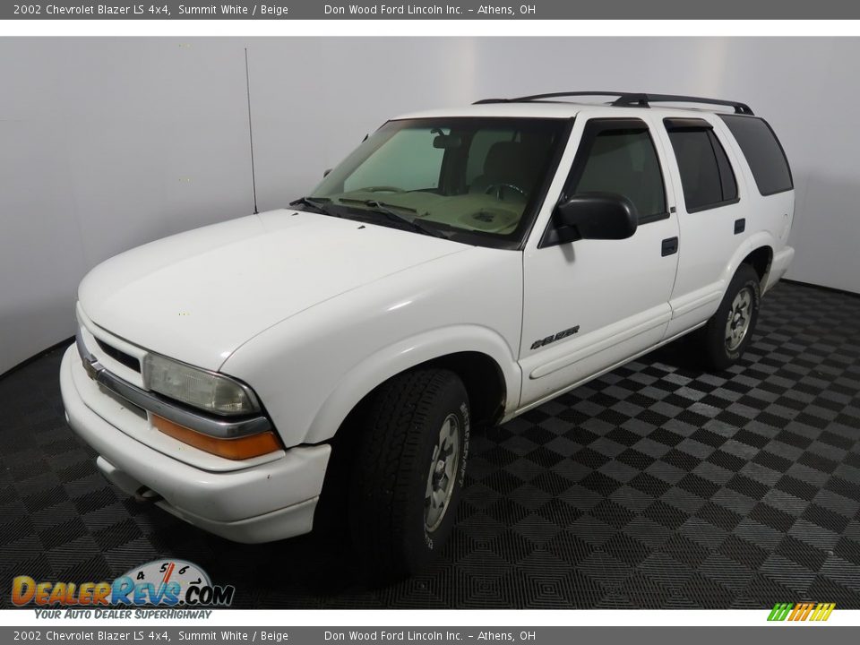 2002 Chevrolet Blazer LS 4x4 Summit White / Beige Photo #6