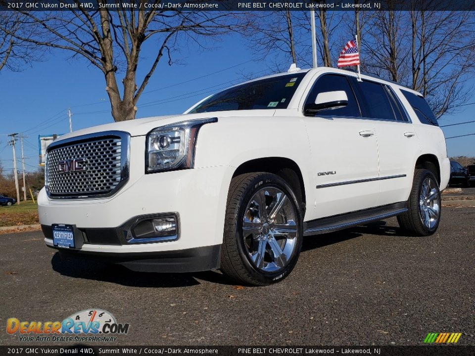 2017 GMC Yukon Denali 4WD Summit White / Cocoa/­Dark Atmosphere Photo #3