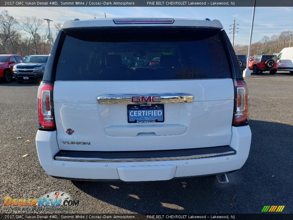 2017 GMC Yukon Denali 4WD Summit White / Cocoa/­Dark Atmosphere Photo #6
