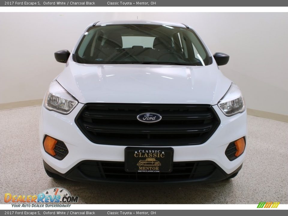 2017 Ford Escape S Oxford White / Charcoal Black Photo #2