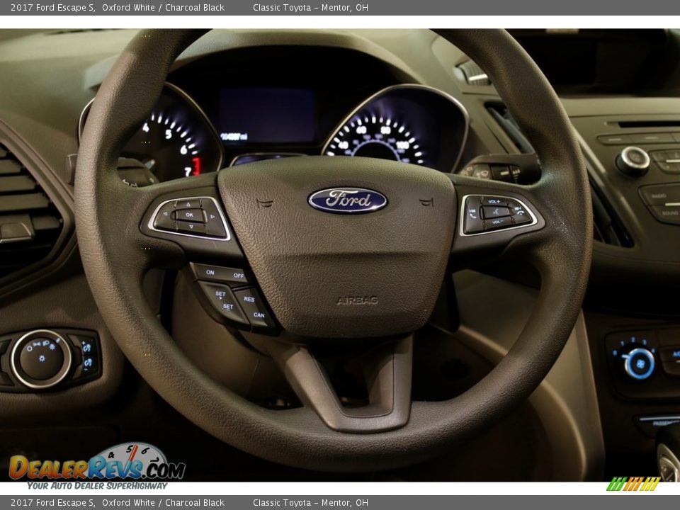 2017 Ford Escape S Oxford White / Charcoal Black Photo #7