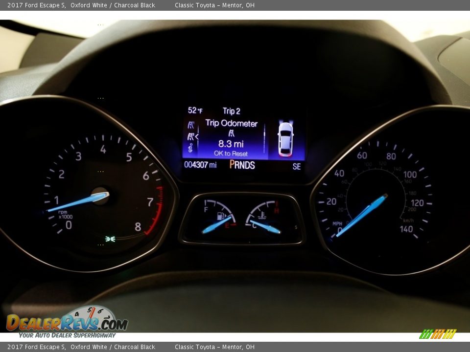 2017 Ford Escape S Oxford White / Charcoal Black Photo #8