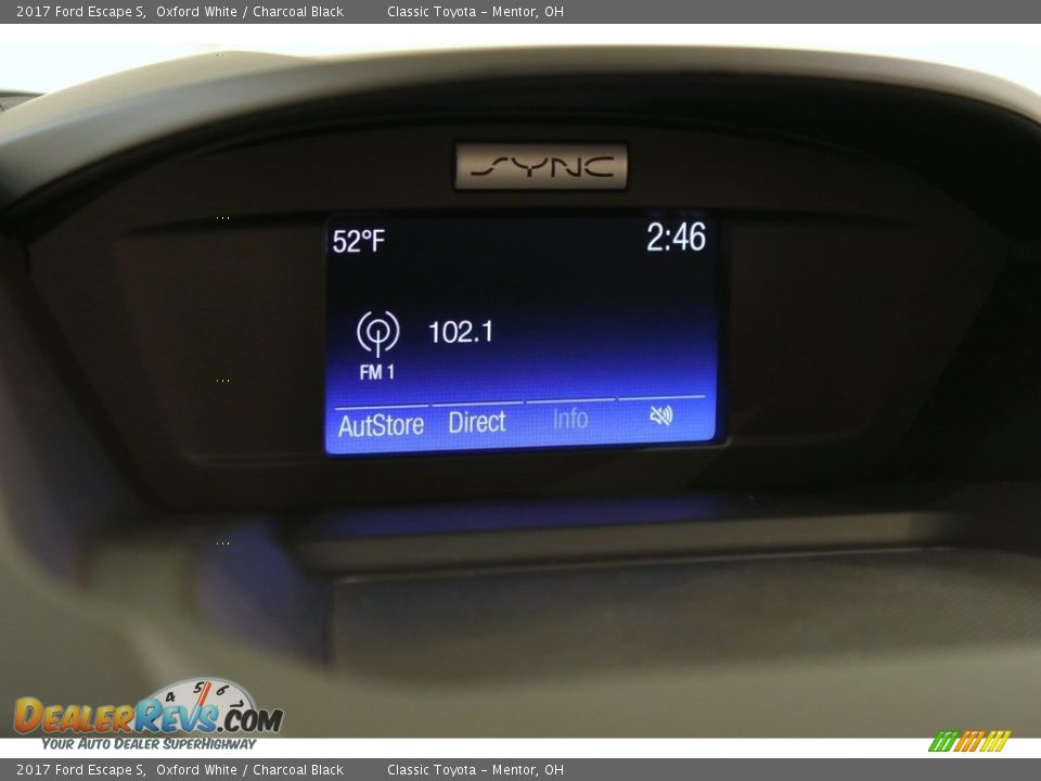 2017 Ford Escape S Oxford White / Charcoal Black Photo #11