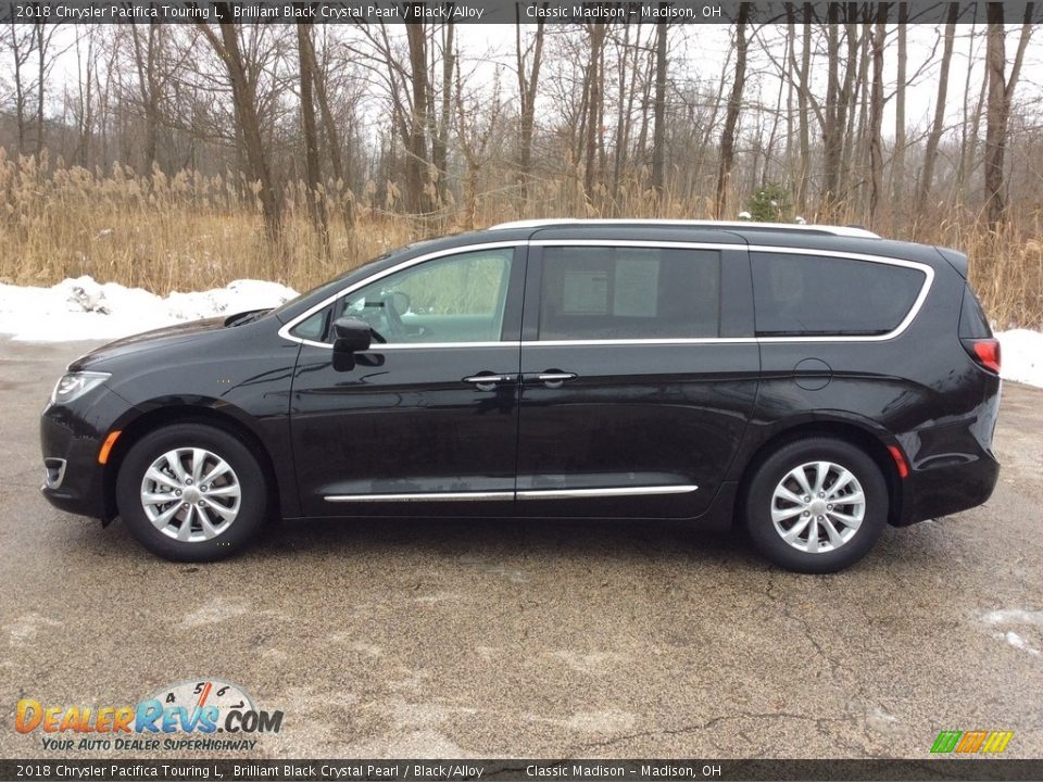 2018 Chrysler Pacifica Touring L Brilliant Black Crystal Pearl / Black/Alloy Photo #3