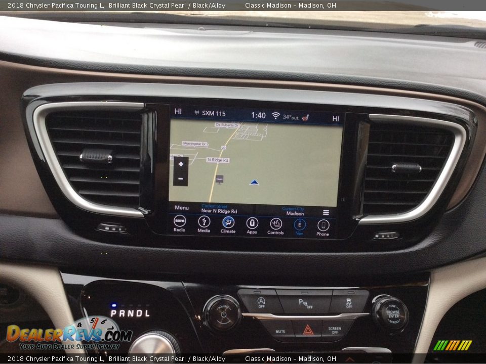 2018 Chrysler Pacifica Touring L Brilliant Black Crystal Pearl / Black/Alloy Photo #20