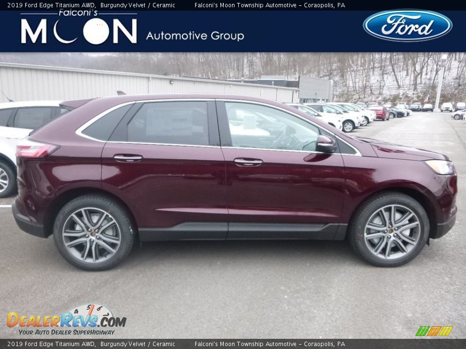 2019 Ford Edge Titanium AWD Burgundy Velvet / Ceramic Photo #1