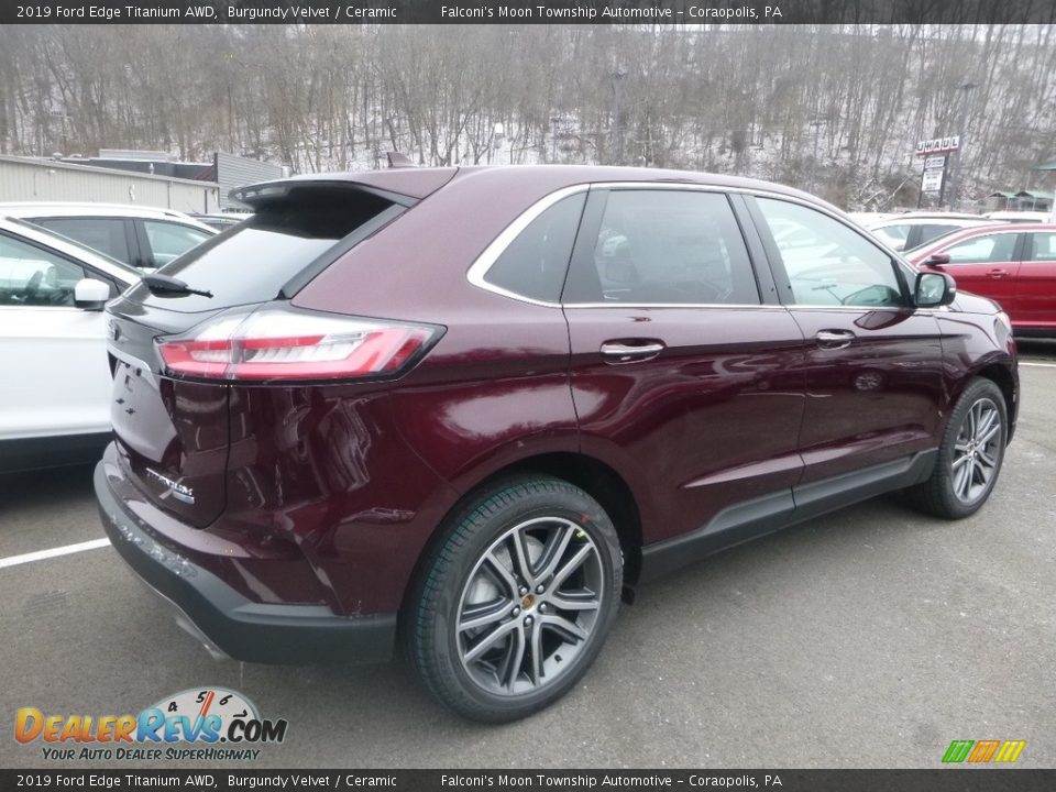 2019 Ford Edge Titanium AWD Burgundy Velvet / Ceramic Photo #2