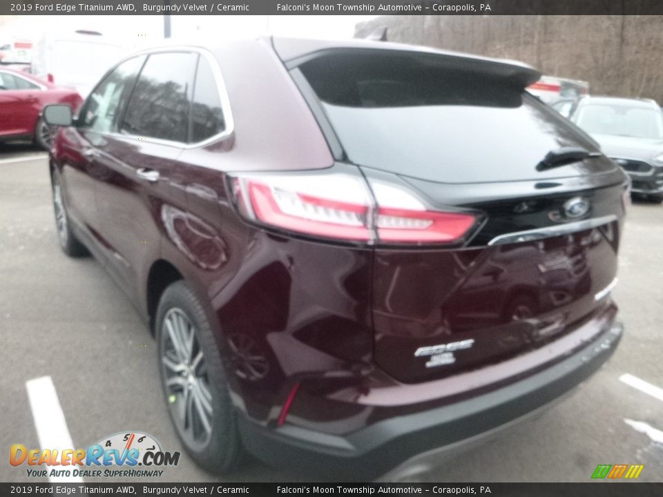2019 Ford Edge Titanium AWD Burgundy Velvet / Ceramic Photo #6