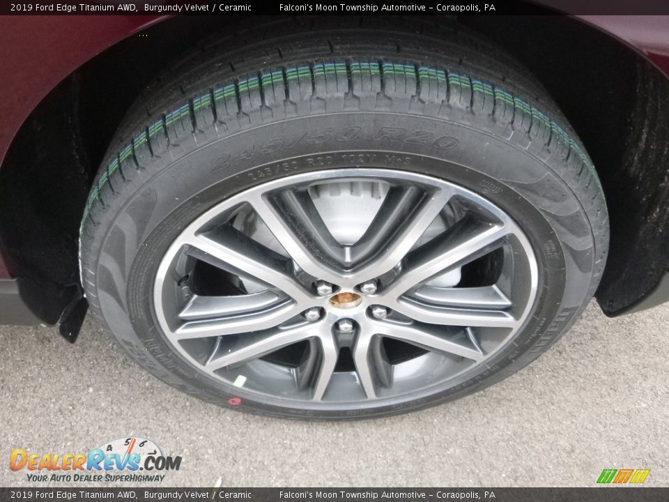 2019 Ford Edge Titanium AWD Burgundy Velvet / Ceramic Photo #7