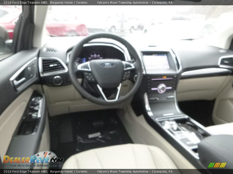 2019 Ford Edge Titanium AWD Burgundy Velvet / Ceramic Photo #9