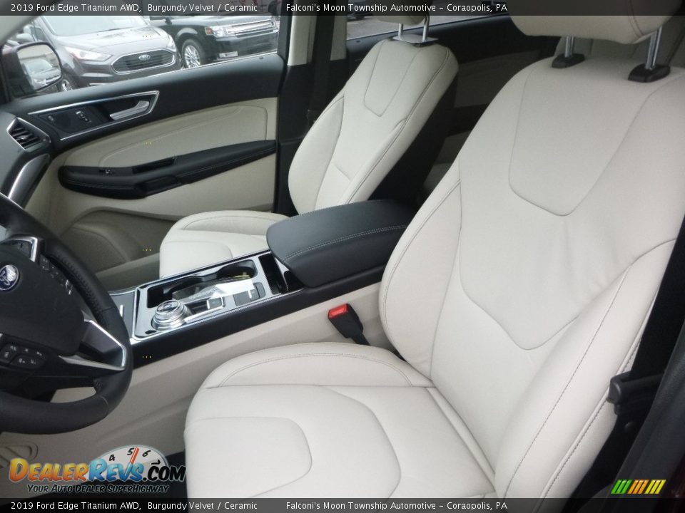Front Seat of 2019 Ford Edge Titanium AWD Photo #10