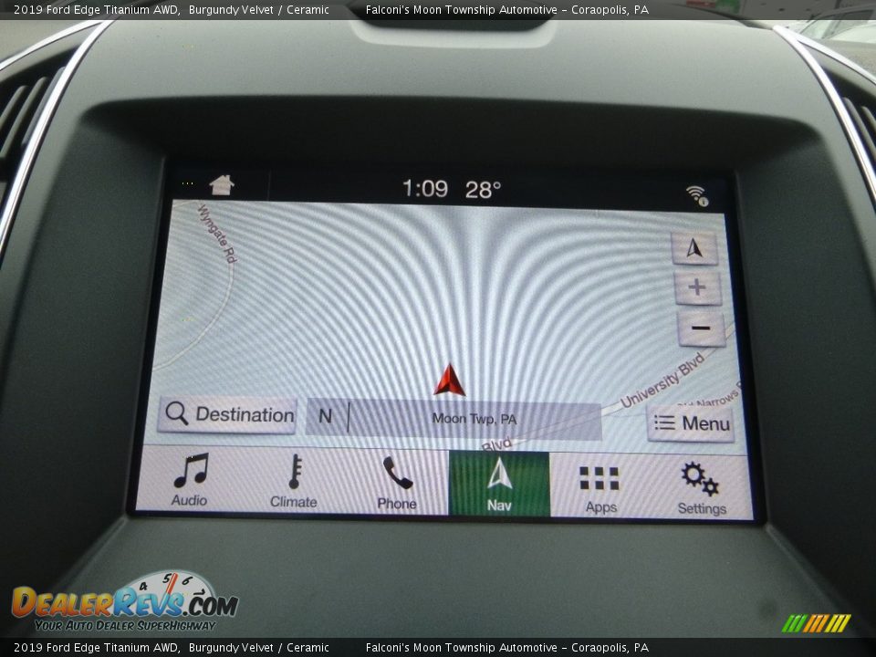 Controls of 2019 Ford Edge Titanium AWD Photo #14