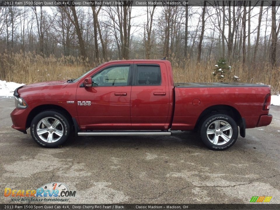 2013 Ram 1500 Sport Quad Cab 4x4 Deep Cherry Red Pearl / Black Photo #3