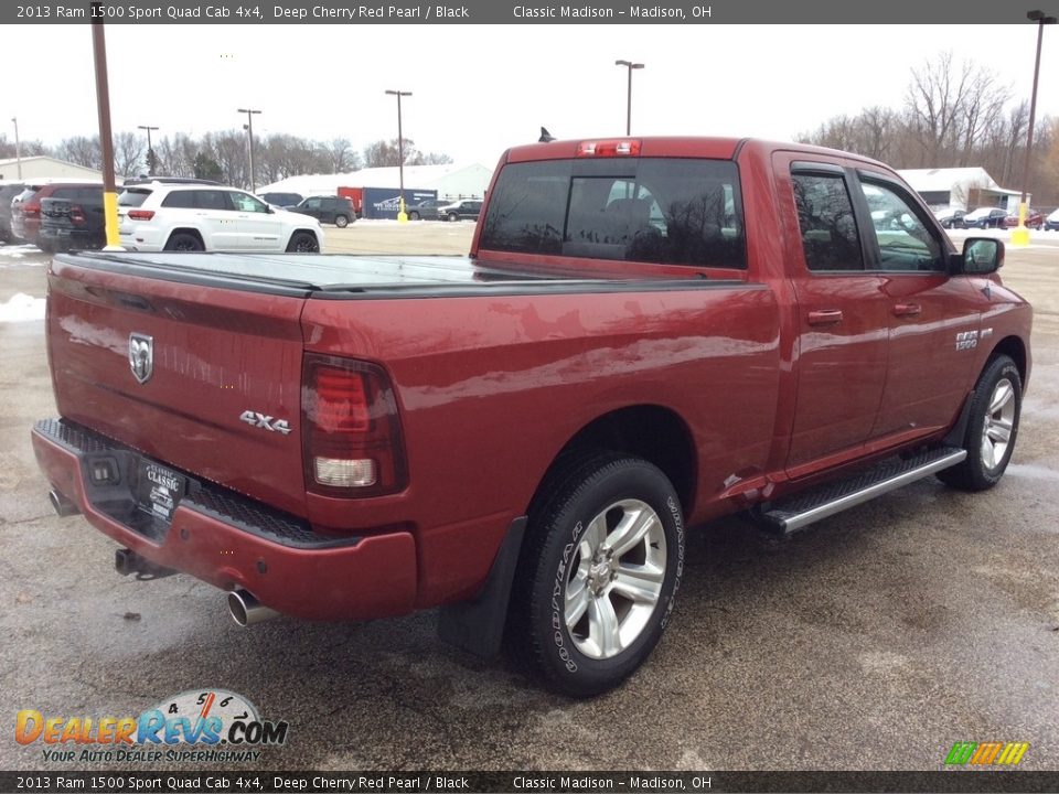 2013 Ram 1500 Sport Quad Cab 4x4 Deep Cherry Red Pearl / Black Photo #7