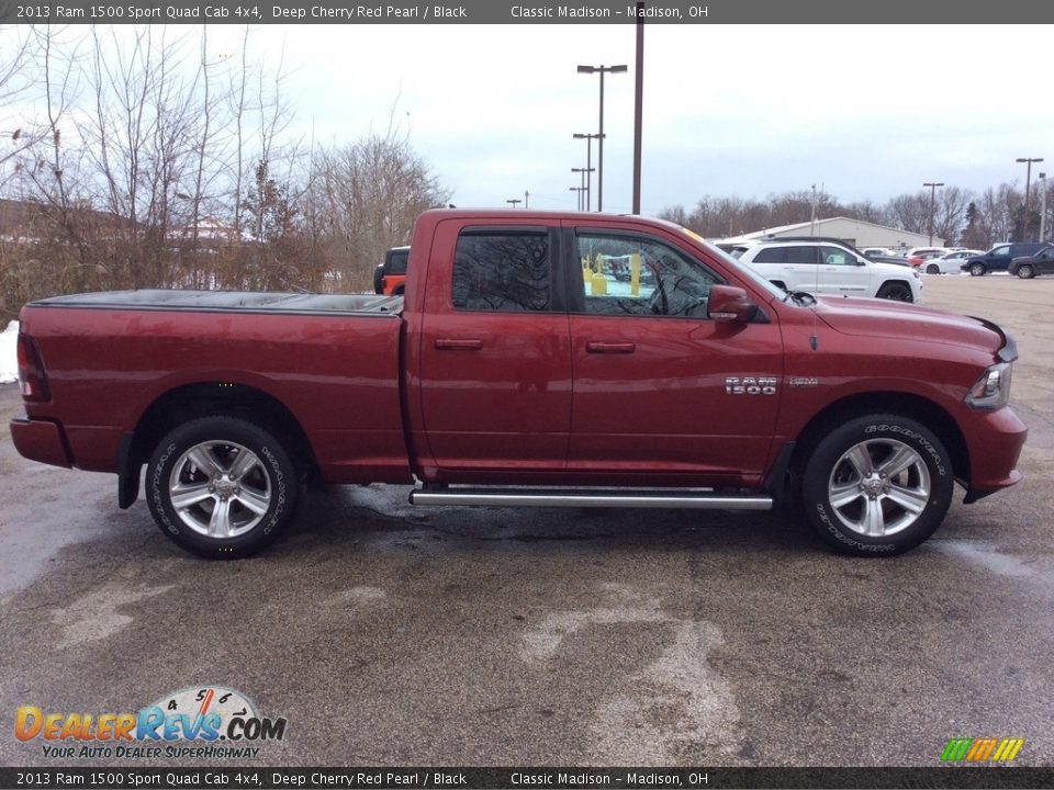 2013 Ram 1500 Sport Quad Cab 4x4 Deep Cherry Red Pearl / Black Photo #8