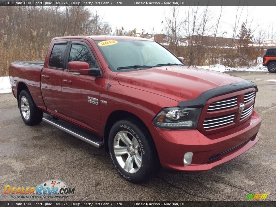 2013 Ram 1500 Sport Quad Cab 4x4 Deep Cherry Red Pearl / Black Photo #9