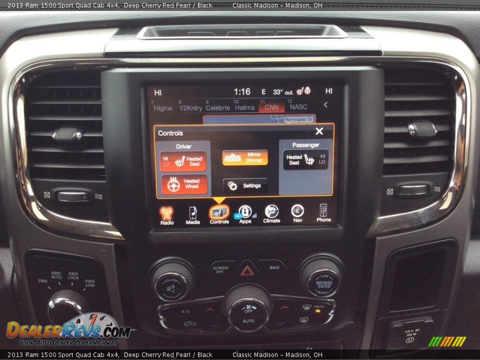 2013 Ram 1500 Sport Quad Cab 4x4 Deep Cherry Red Pearl / Black Photo #21