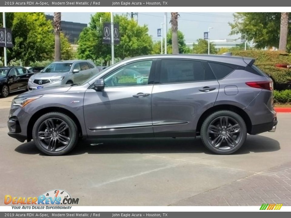 2019 Acura RDX A-Spec Modern Steel Metallic / Red Photo #4