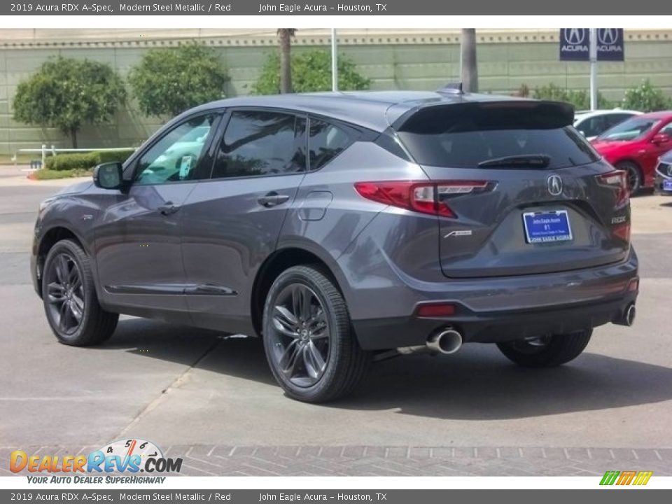 2019 Acura RDX A-Spec Modern Steel Metallic / Red Photo #5