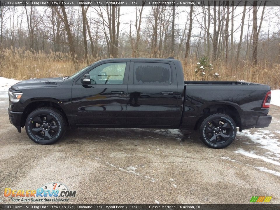 2019 Ram 1500 Big Horn Crew Cab 4x4 Diamond Black Crystal Pearl / Black Photo #3