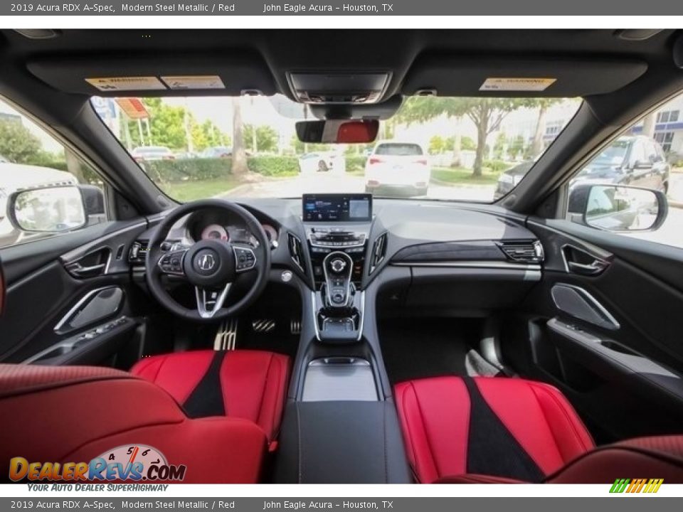 2019 Acura RDX A-Spec Modern Steel Metallic / Red Photo #9