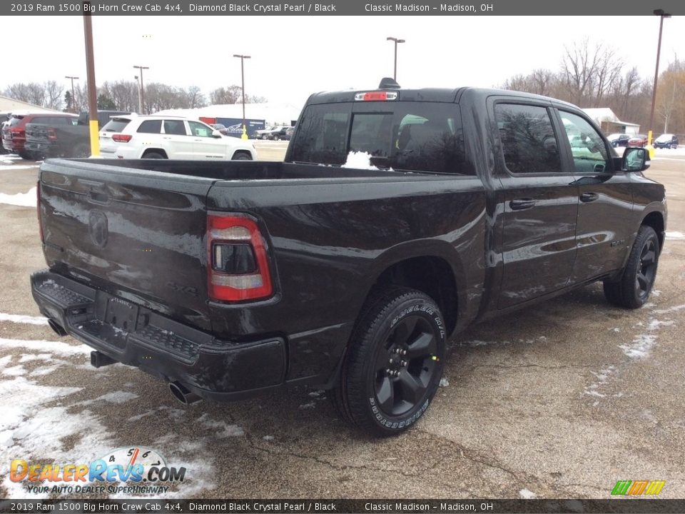 2019 Ram 1500 Big Horn Crew Cab 4x4 Diamond Black Crystal Pearl / Black Photo #6