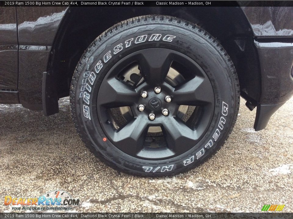 2019 Ram 1500 Big Horn Crew Cab 4x4 Diamond Black Crystal Pearl / Black Photo #7