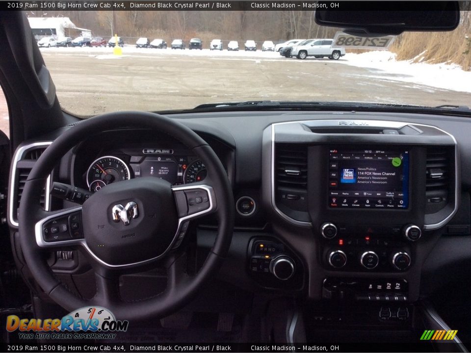 2019 Ram 1500 Big Horn Crew Cab 4x4 Diamond Black Crystal Pearl / Black Photo #12