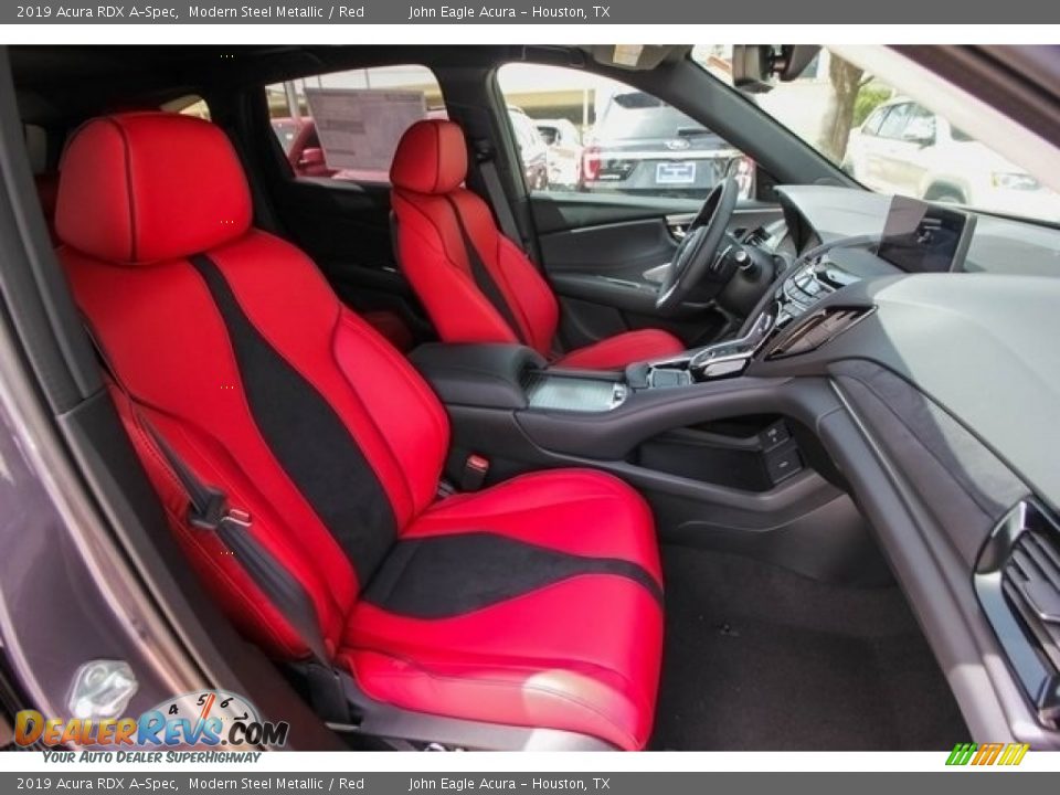 2019 Acura RDX A-Spec Modern Steel Metallic / Red Photo #24