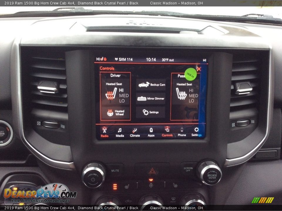 2019 Ram 1500 Big Horn Crew Cab 4x4 Diamond Black Crystal Pearl / Black Photo #14