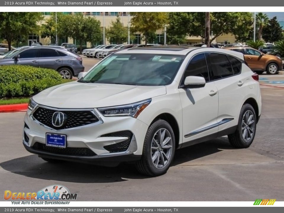 2019 Acura RDX Technology White Diamond Pearl / Espresso Photo #3