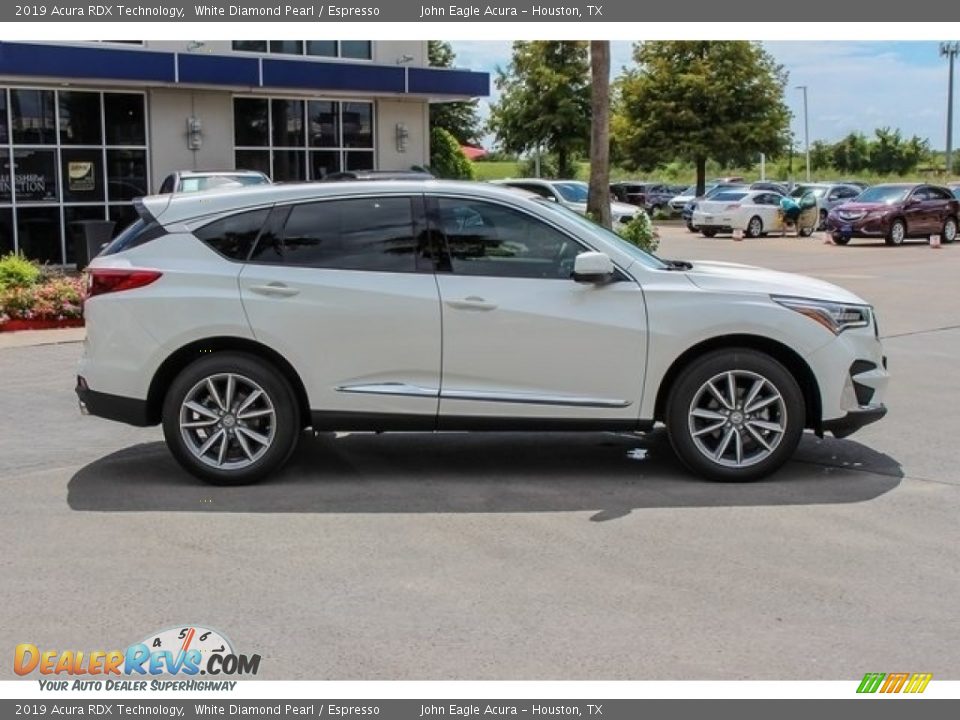 2019 Acura RDX Technology White Diamond Pearl / Espresso Photo #8